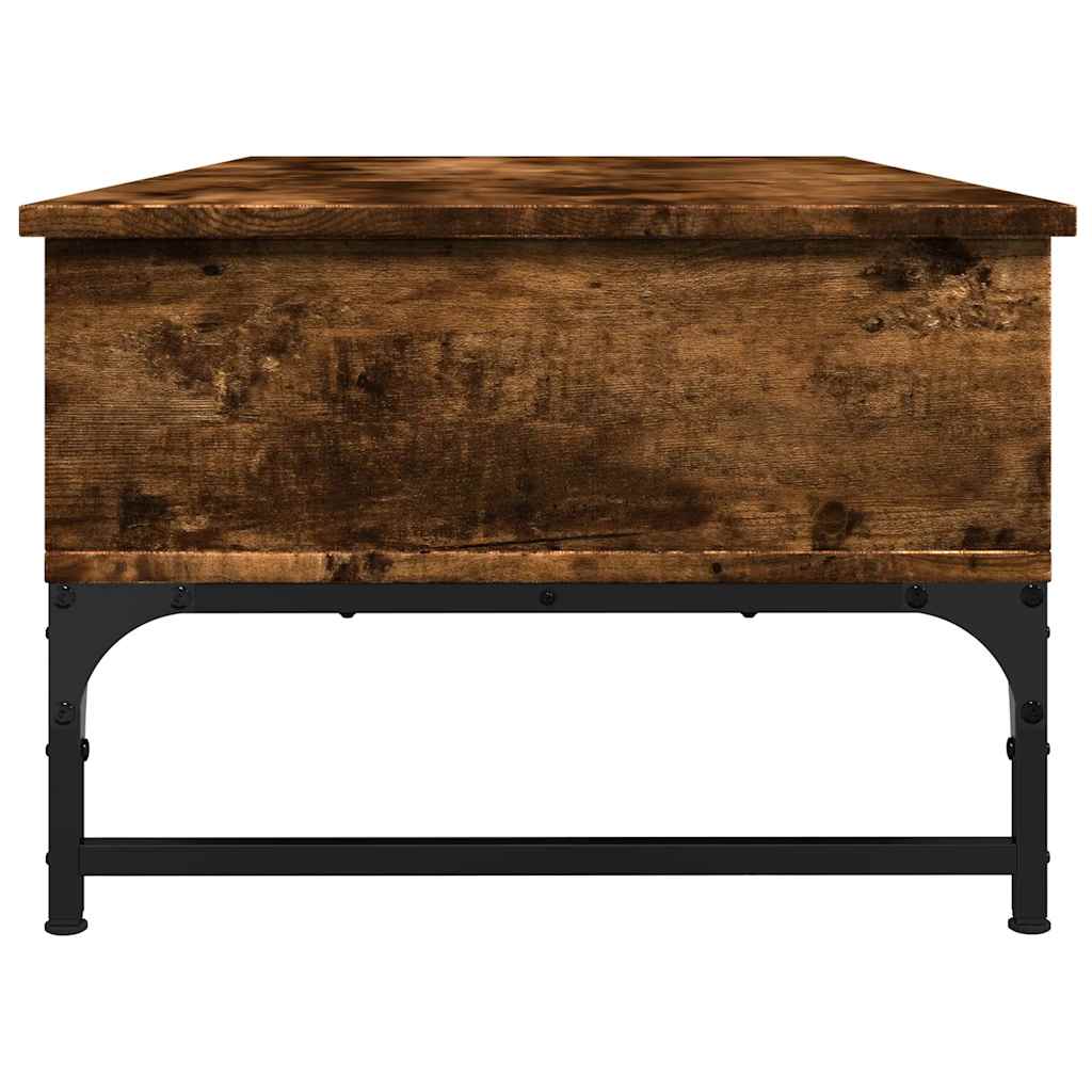 Stolić za kavu boja hrasta 100 x 50 x 35 cm od drva i metala