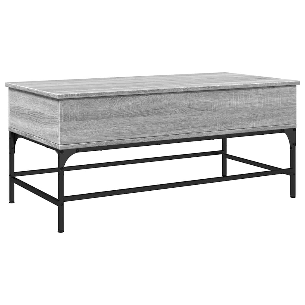 Stolić za kavu siva boja hasta 100x50x45 cm od drva i metala