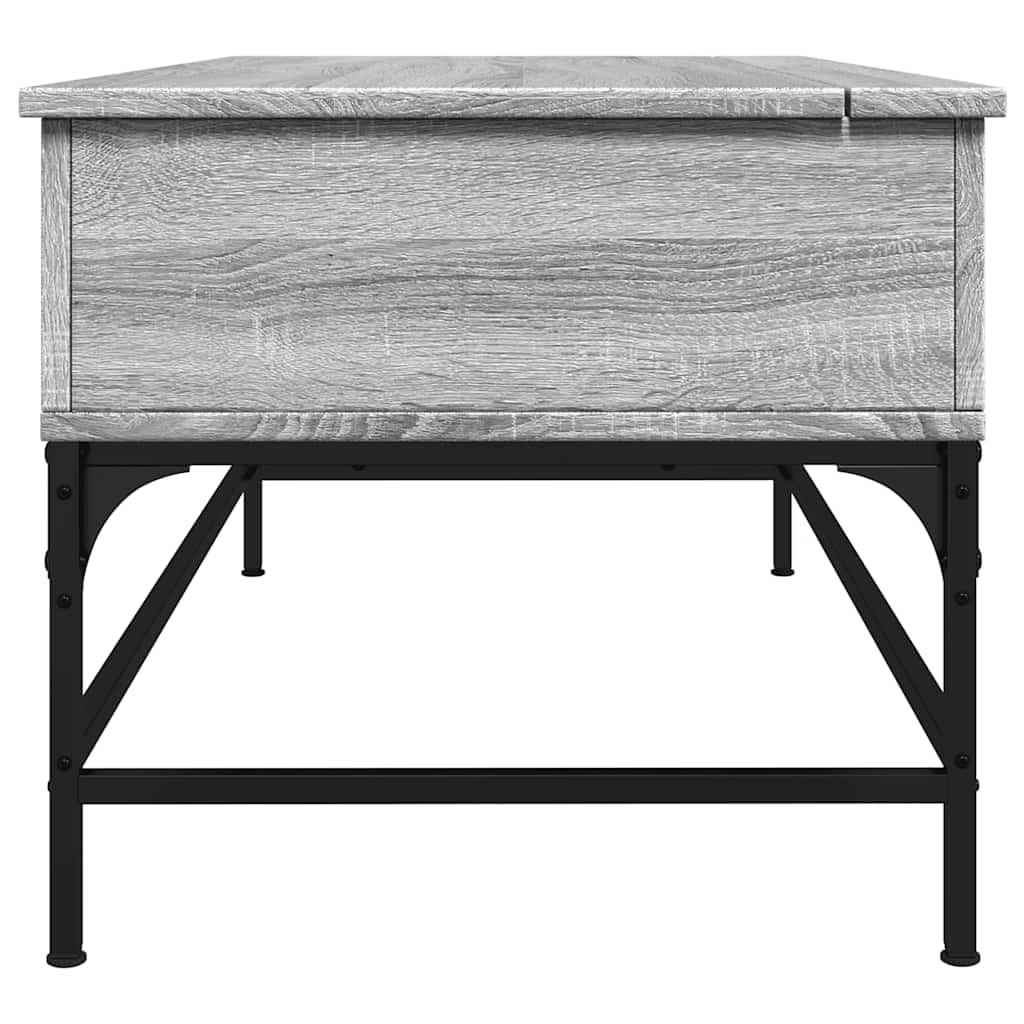Stolić za kavu siva boja hasta 100x50x45 cm od drva i metala
