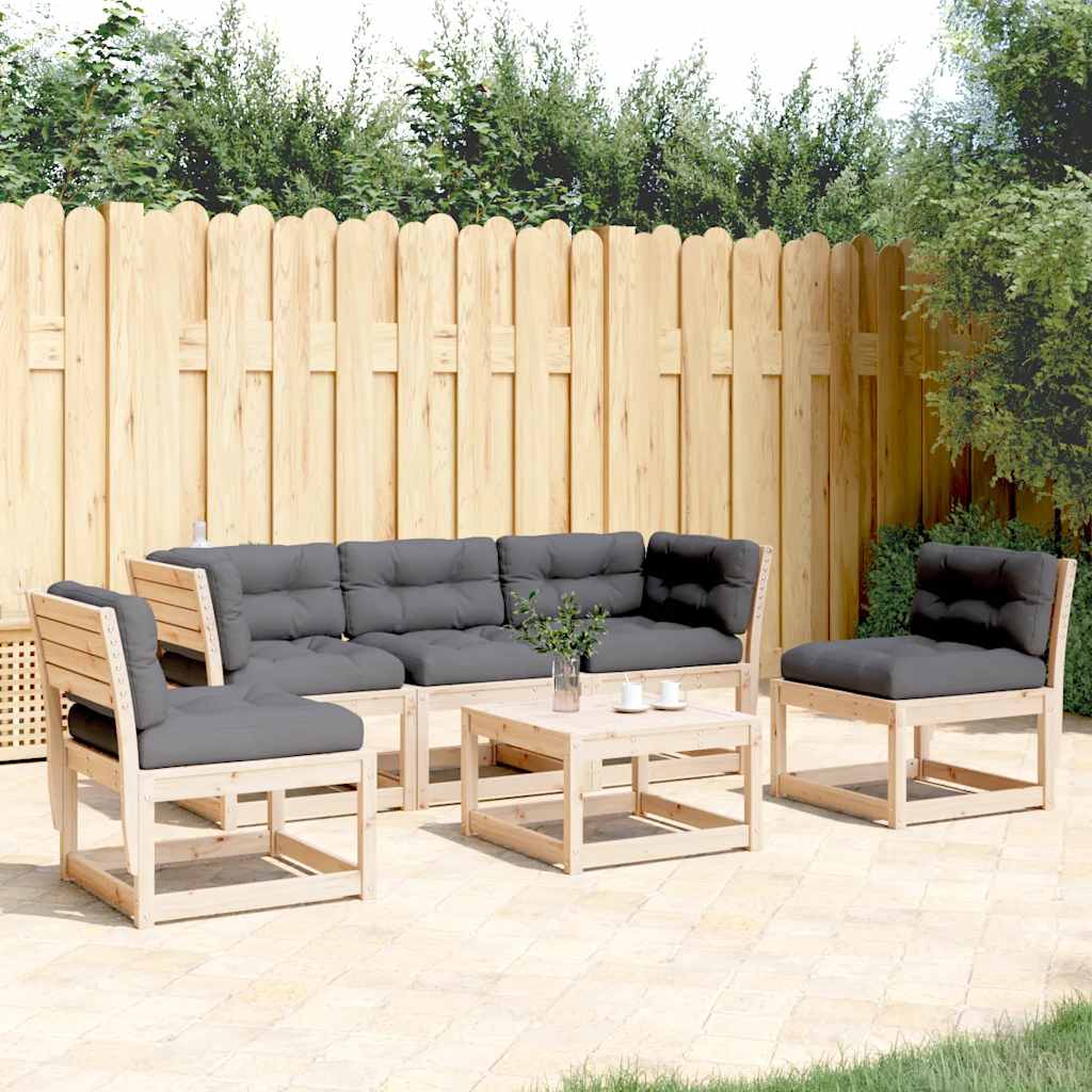 5-dijelni set vrtnih sofa od masivne borovine s jastucima