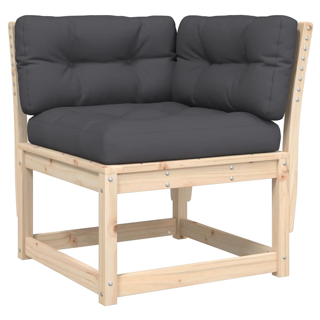 5-dijelni set vrtnih sofa od masivne borovine s jastucima
