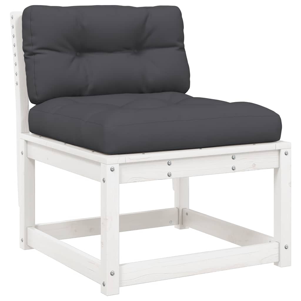 6-dijelni set vrtnih sofa s jastucima bijeli masivna borovina