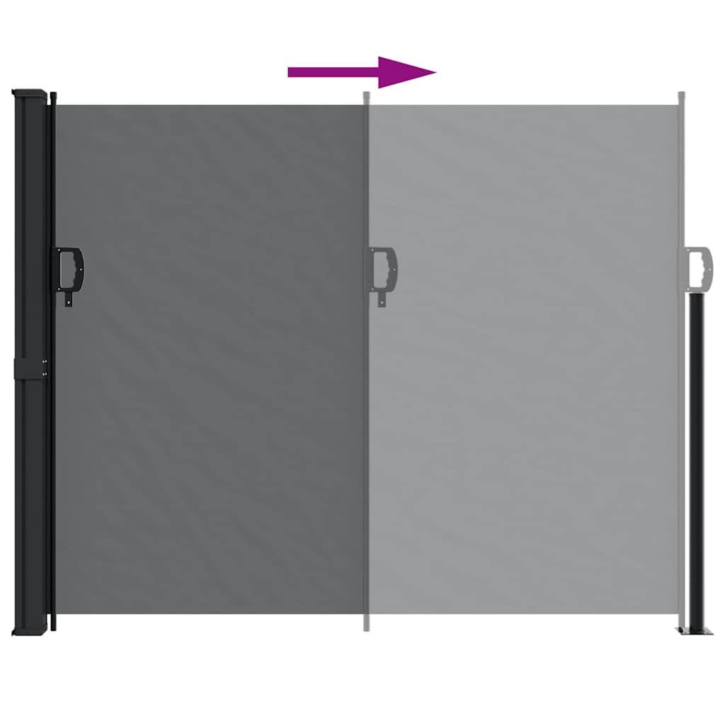 Bočna tenda na uvlačenje crna 160 x 300 cm