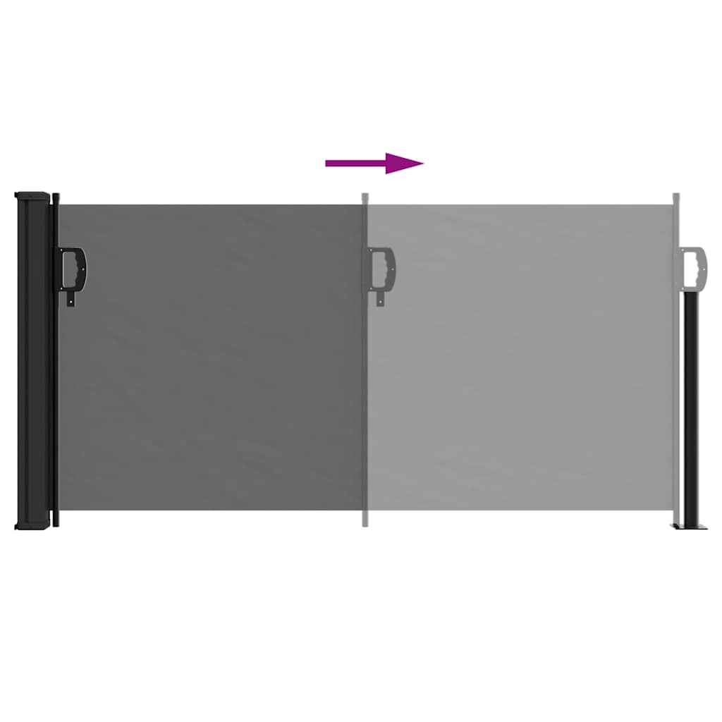 Uvlačna bočna tenda antracit boje 100x500 cm
