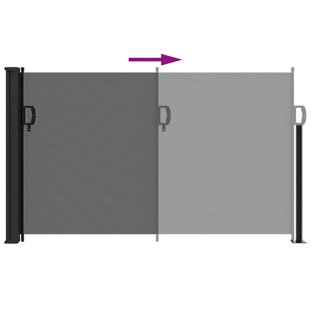 Uvlačna bočna tenda antracit boje 120x500 cm