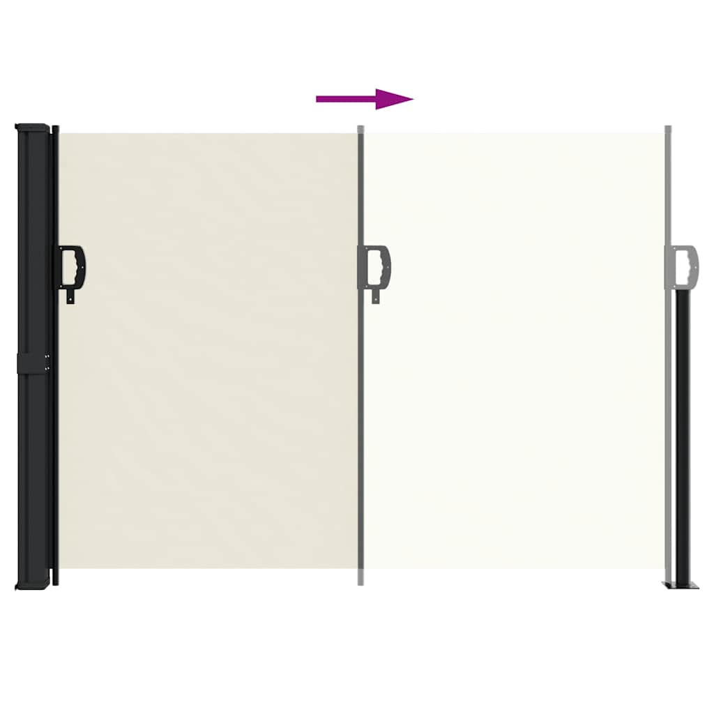 Bočna tenda na uvlačenje krem 140 x 500 cm