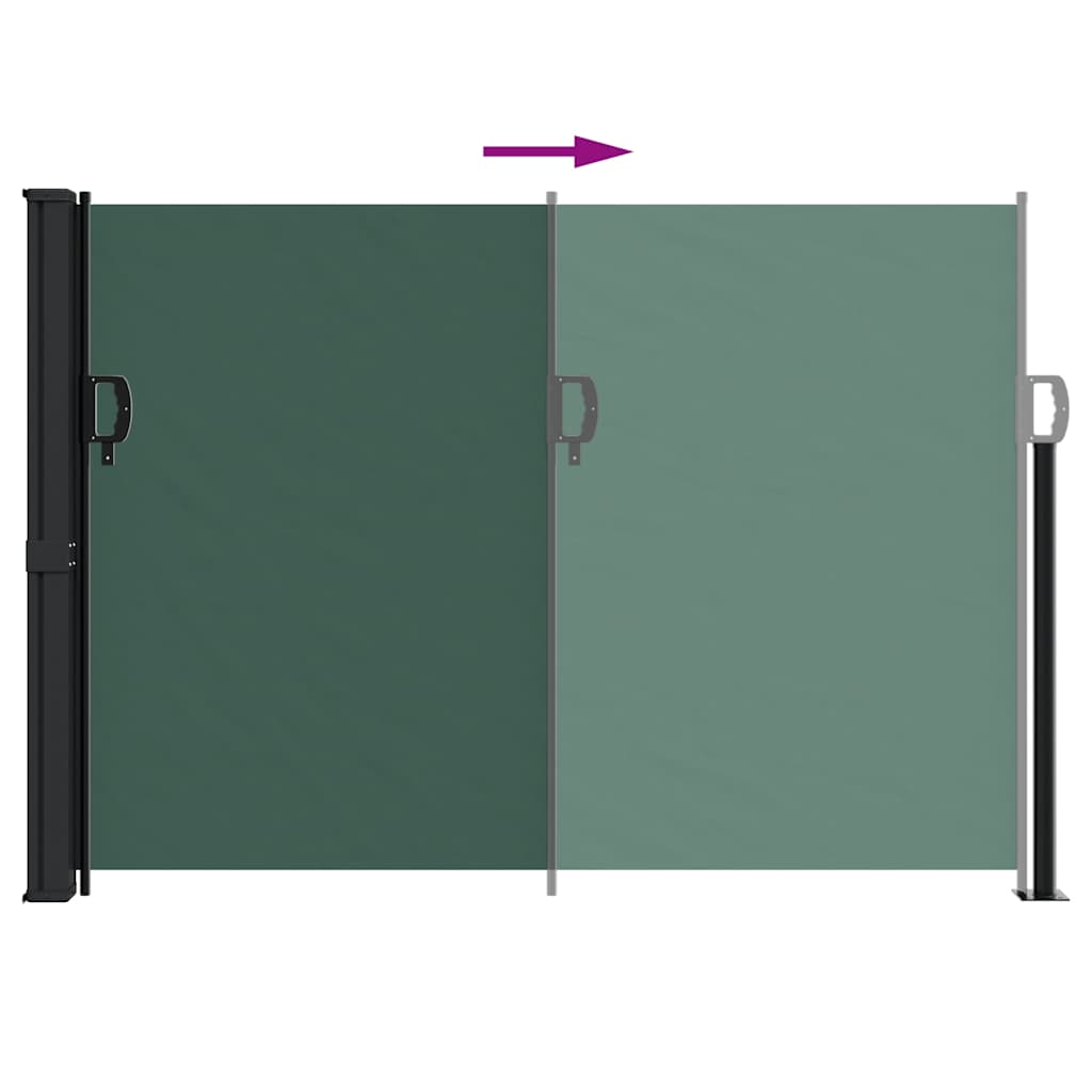 Bočna tenda na uvlačenje tamnozelena 140 x 500 cm