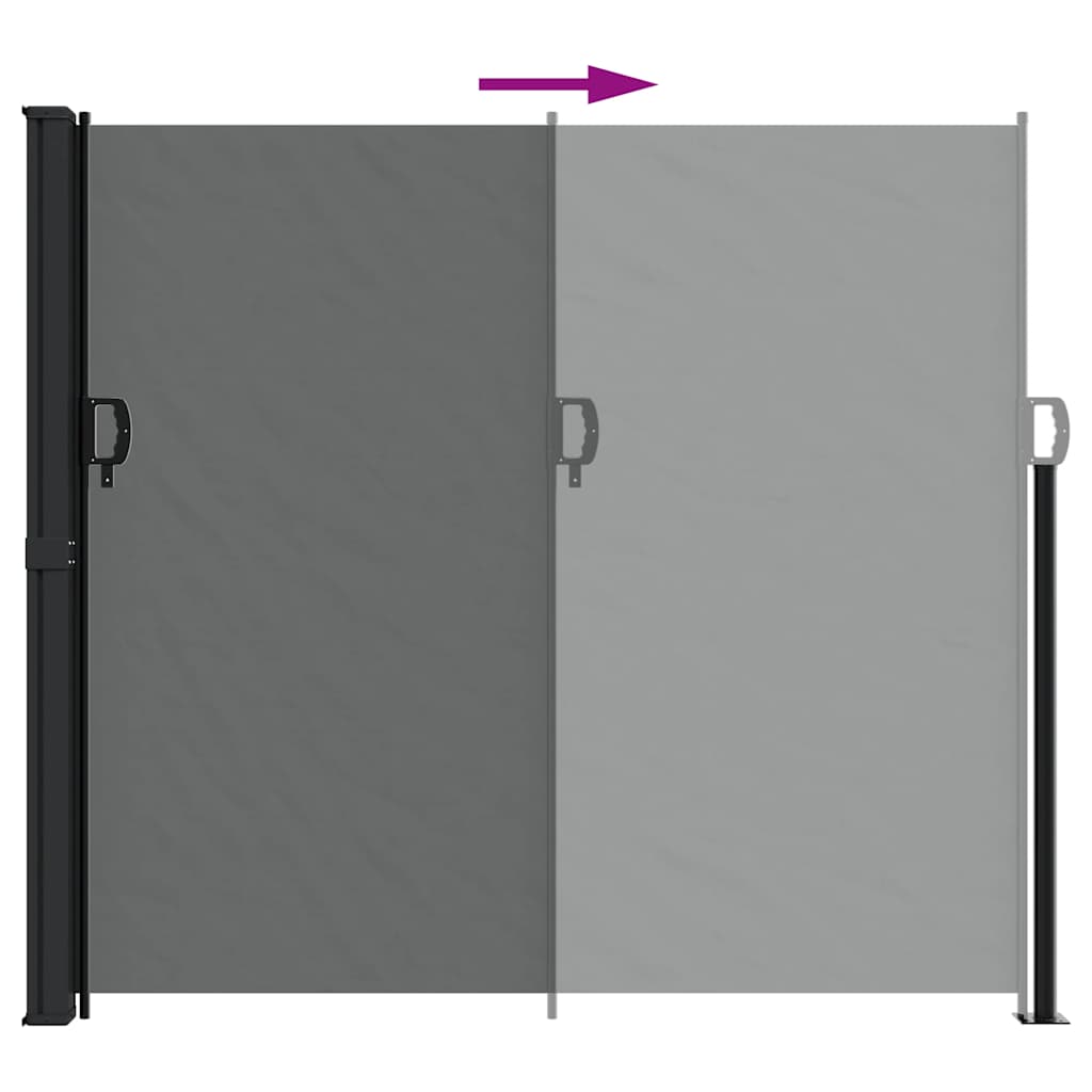 Bočna tenda na uvlačenje antracit 180 x 500 cm