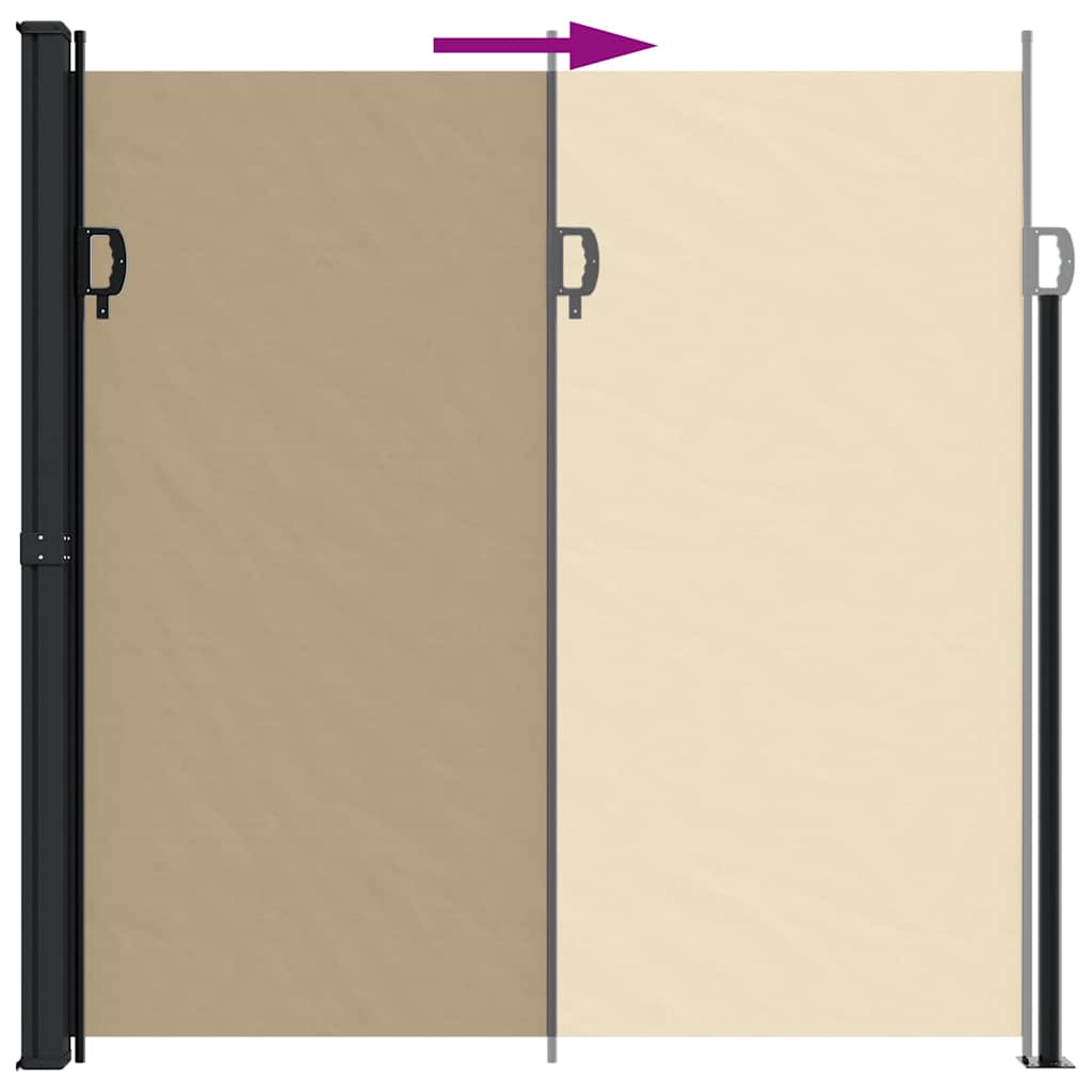 Bočna tenda na uvlačenje bež 200 x 500 cm