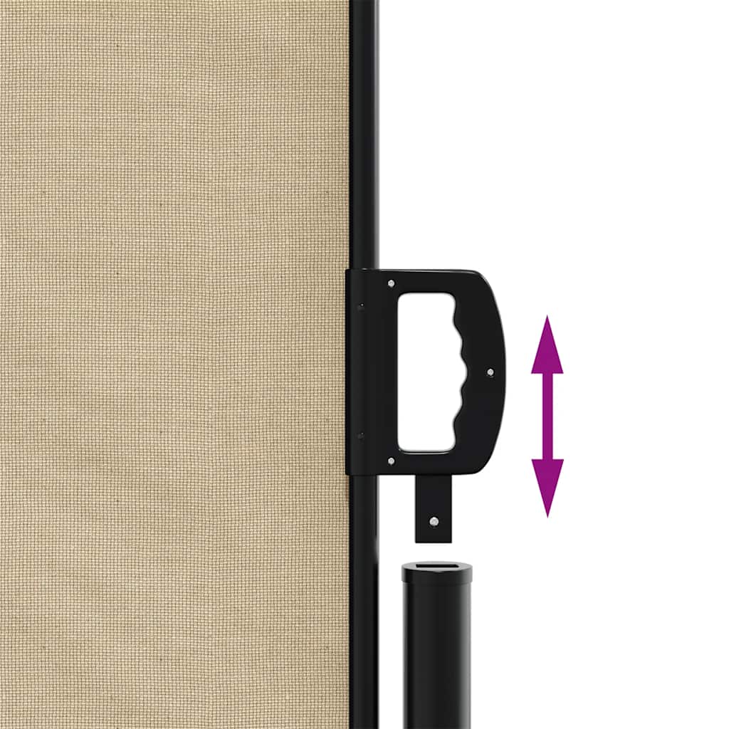 Bočna tenda na uvlačenje bež 200 x 500 cm