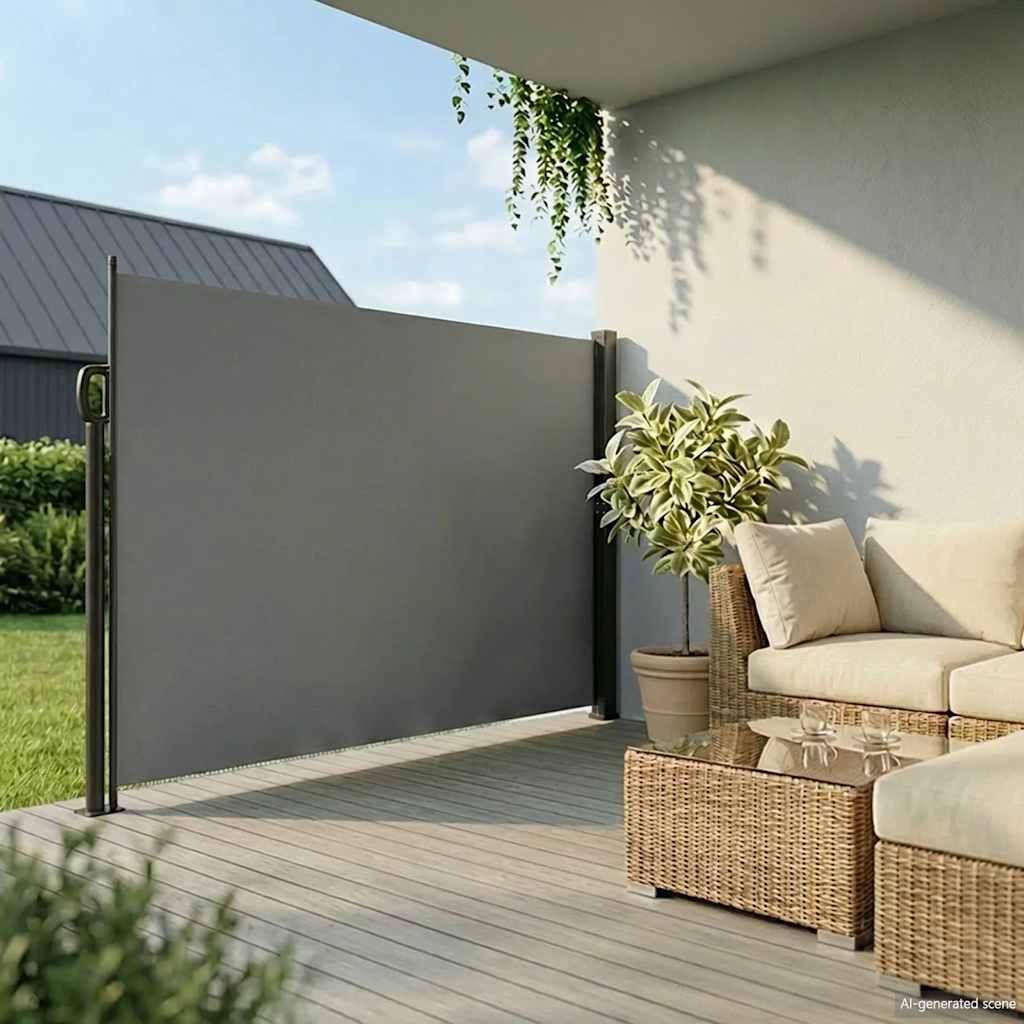 Bočna tenda na uvlačenje 200 x 500 cm antracit