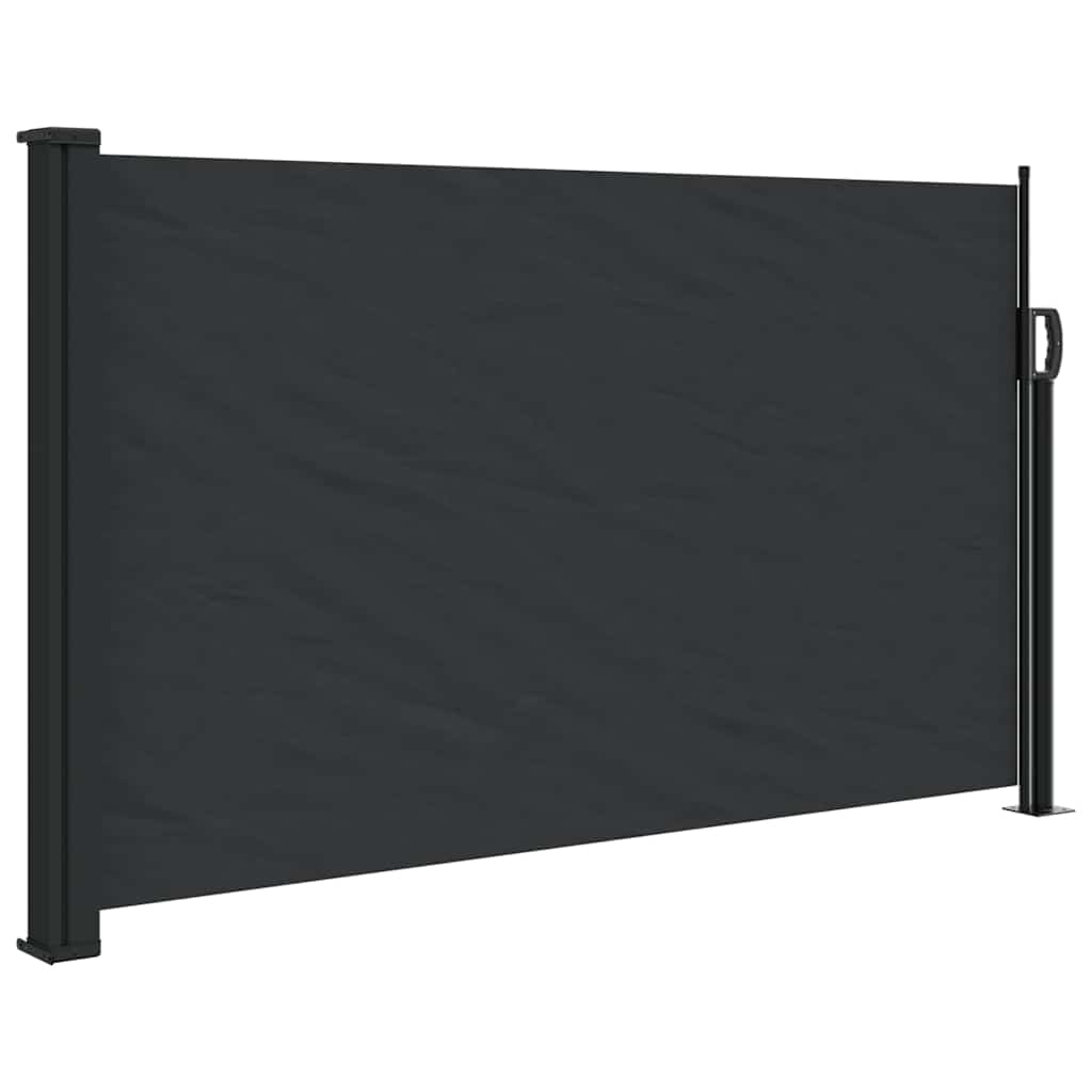 Uvlačiva bočna tenda 120 x 600 cm crna