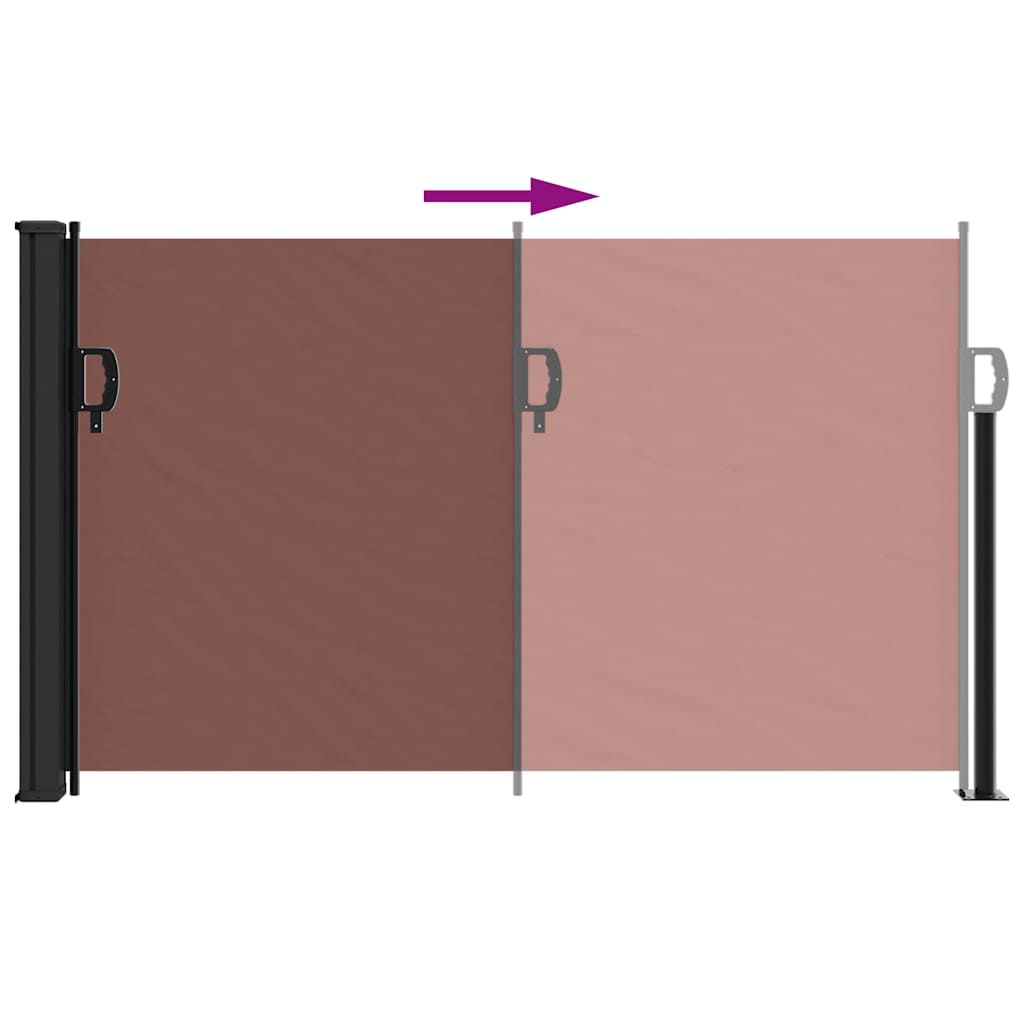 Uvlačiva bočna tenda 120 x 600 cm smeđa