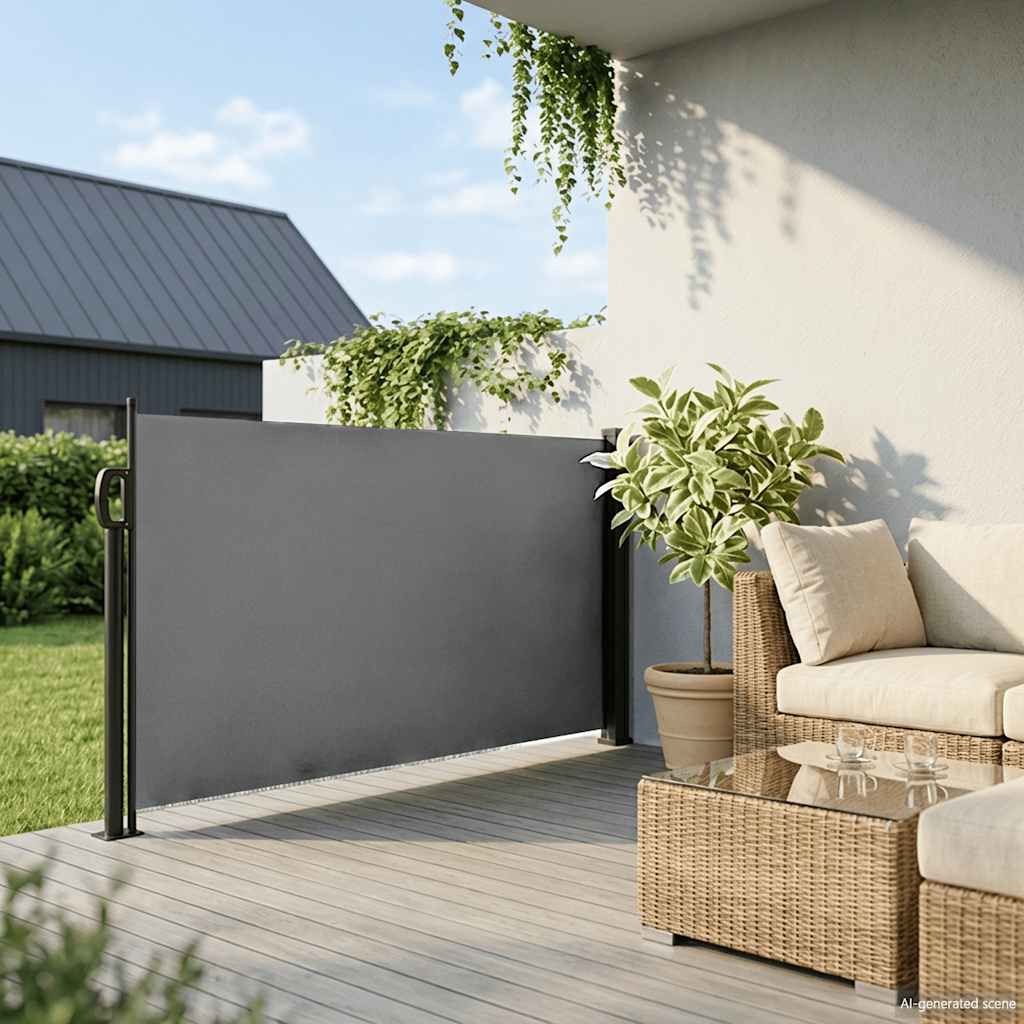 Uvlačna bočna tenda antracit boje 120x600 cm