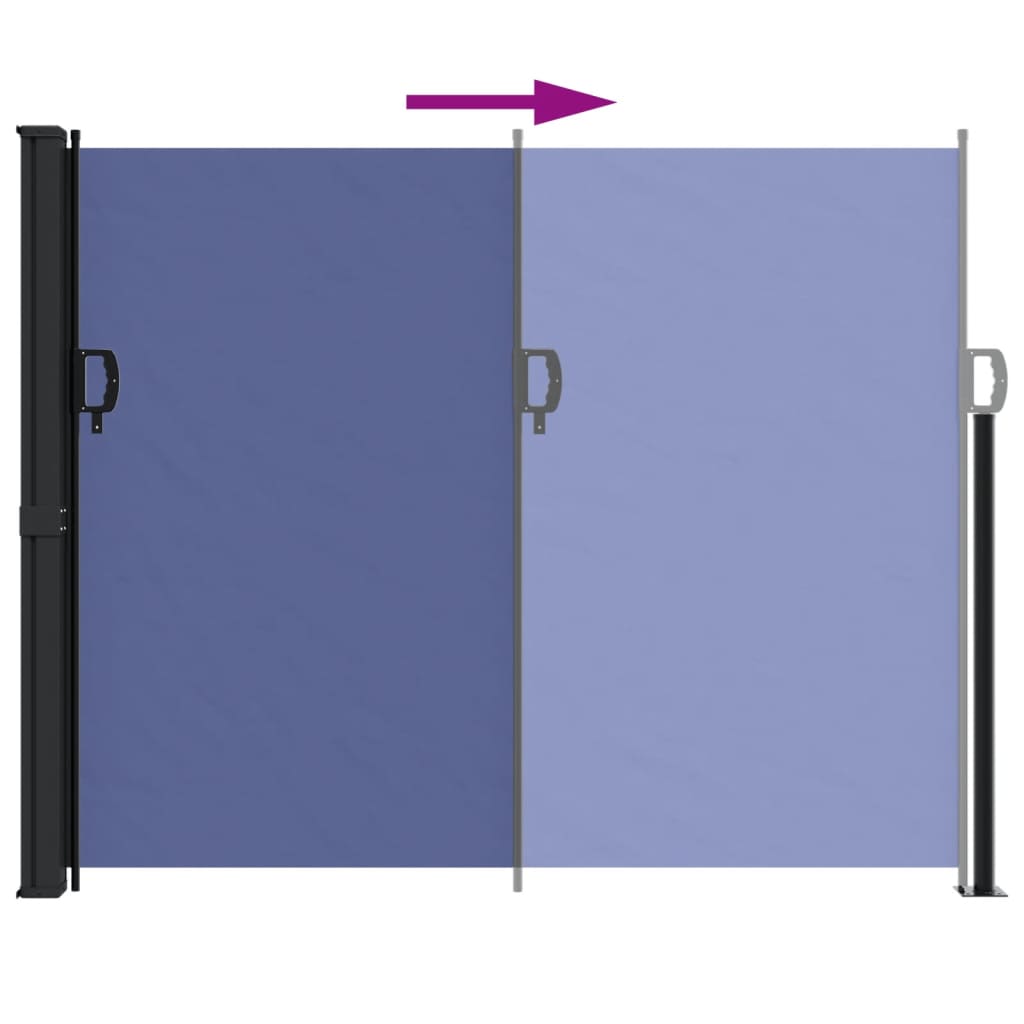 Uvlačiva bočna tenda 160 x 600 cm plava