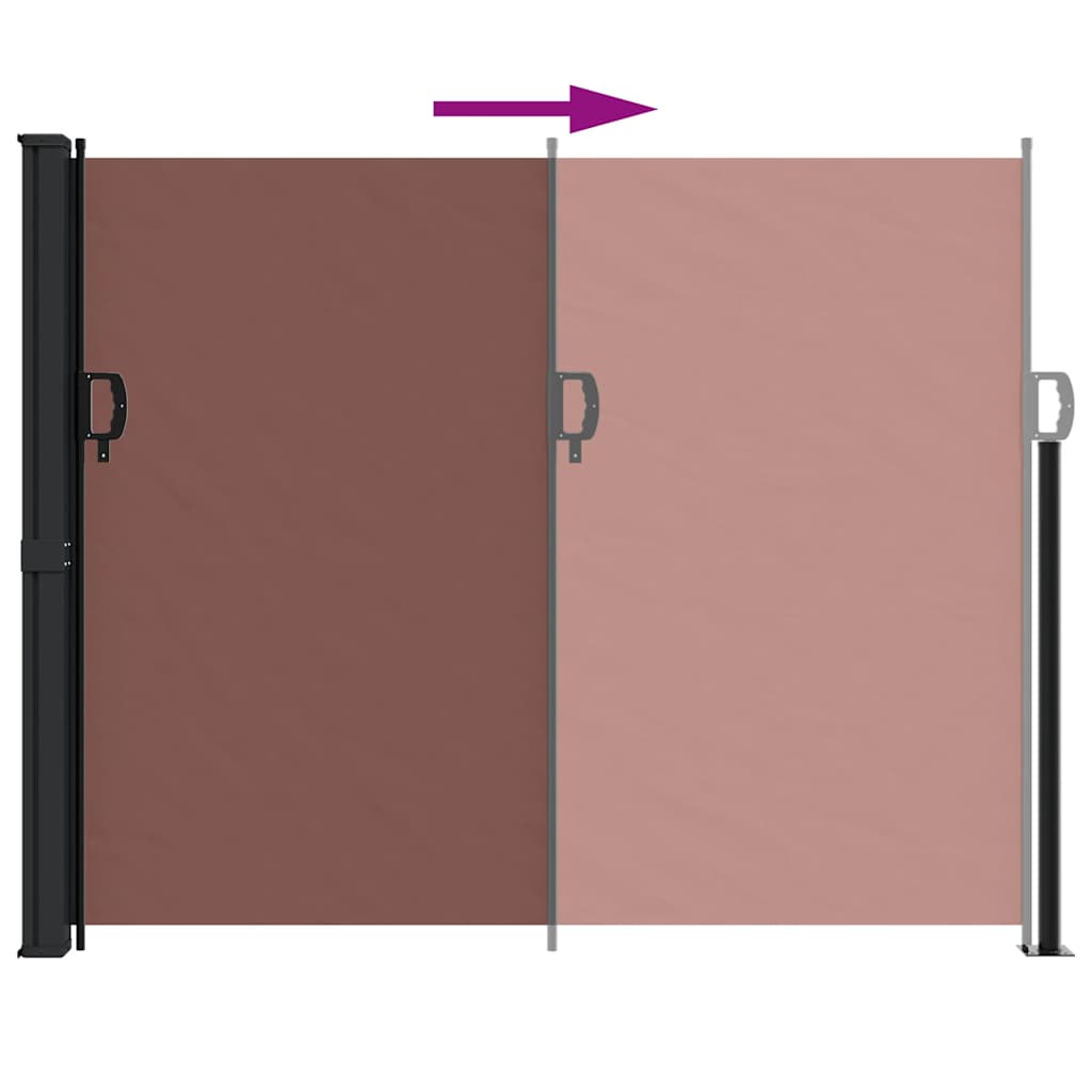 Bočna tenda na uvlačenje smeđa 160x600 cm