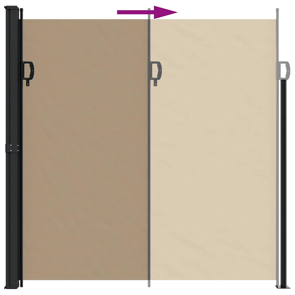 Bočna tenda na uvlačenje smeđesiva 200x600 cm