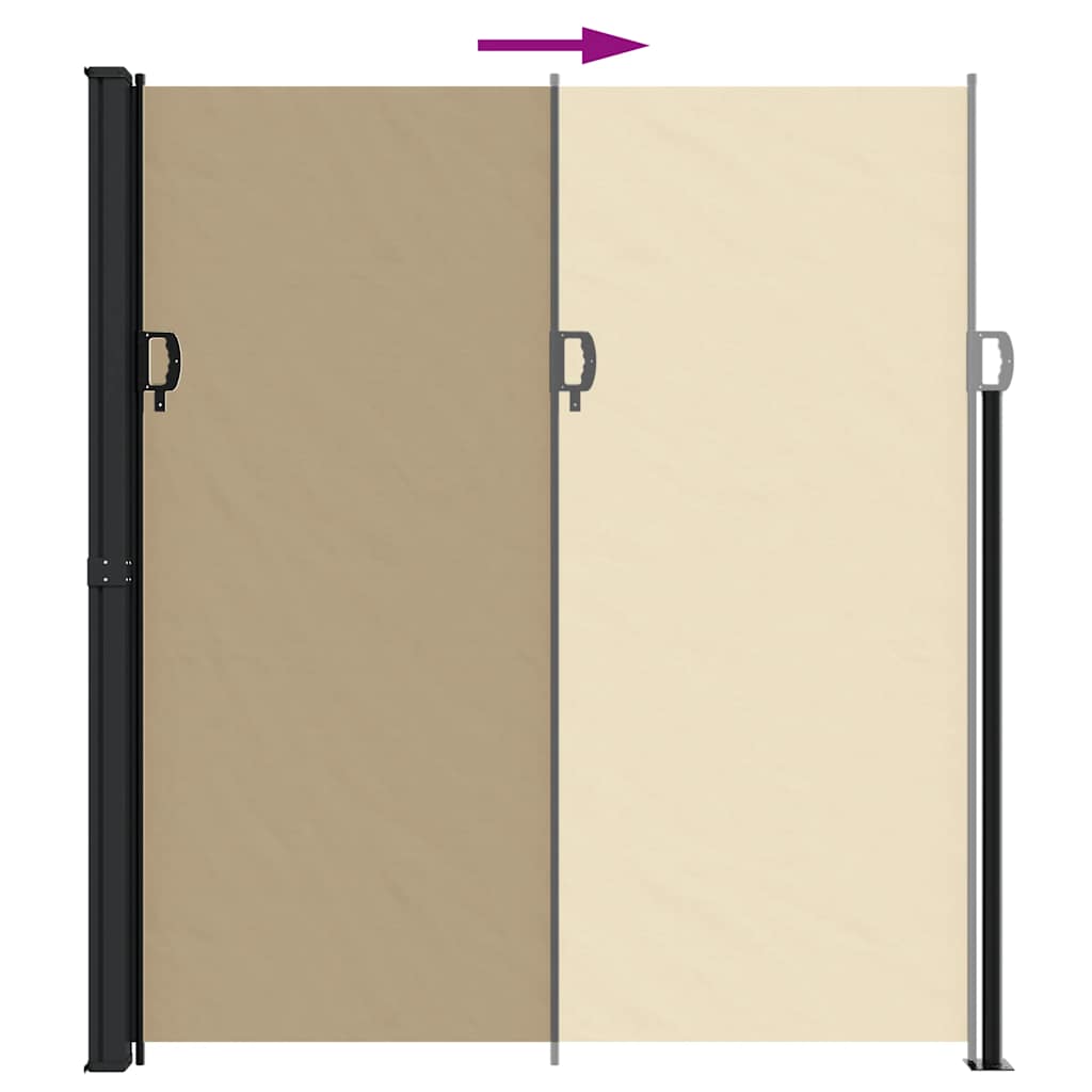 Bočna tenda na uvlačenje bež 220 x 600 cm