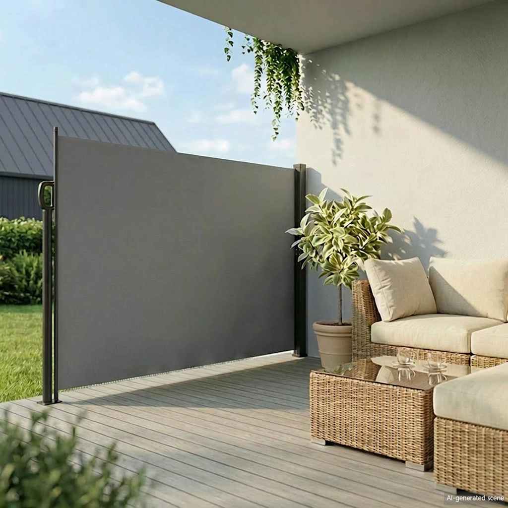 Bočna tenda na uvlačenje antracit 220 x 600 cm