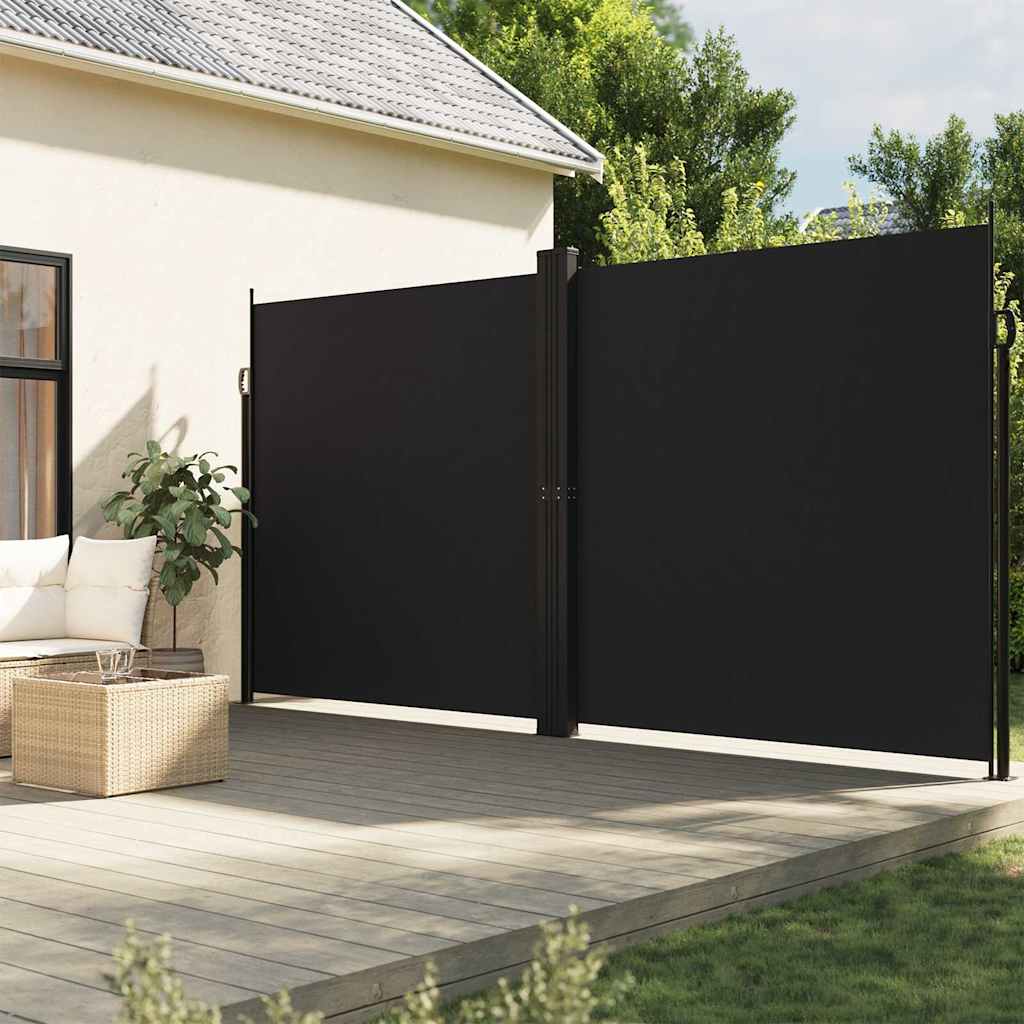 Bočna tenda na uvlačenje crna 200 x 1200 cm