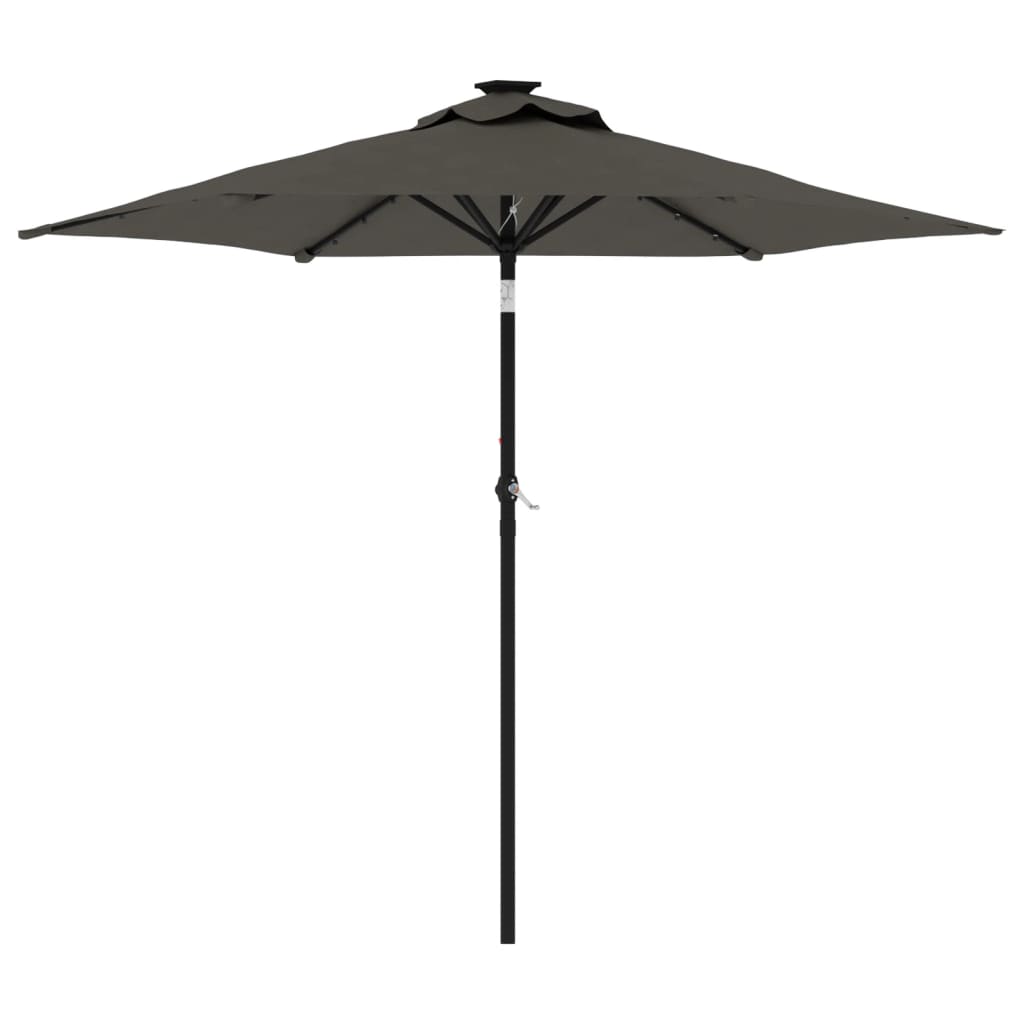 Vrtni suncobran s čeličnom šipkom antracit 225 x 225 x 212 cm