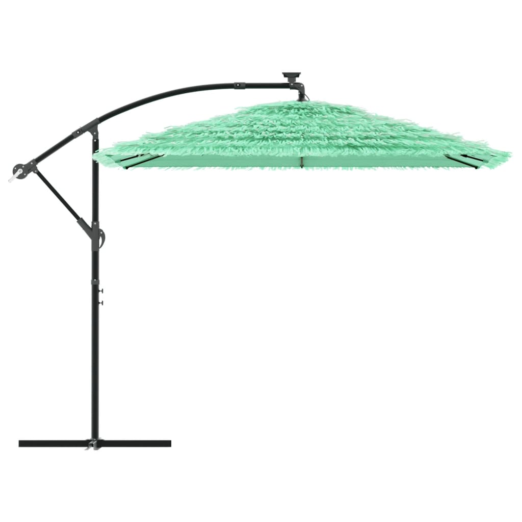 Vrtni suncobran s drvenim stupom zeleni 269x269x235 cm