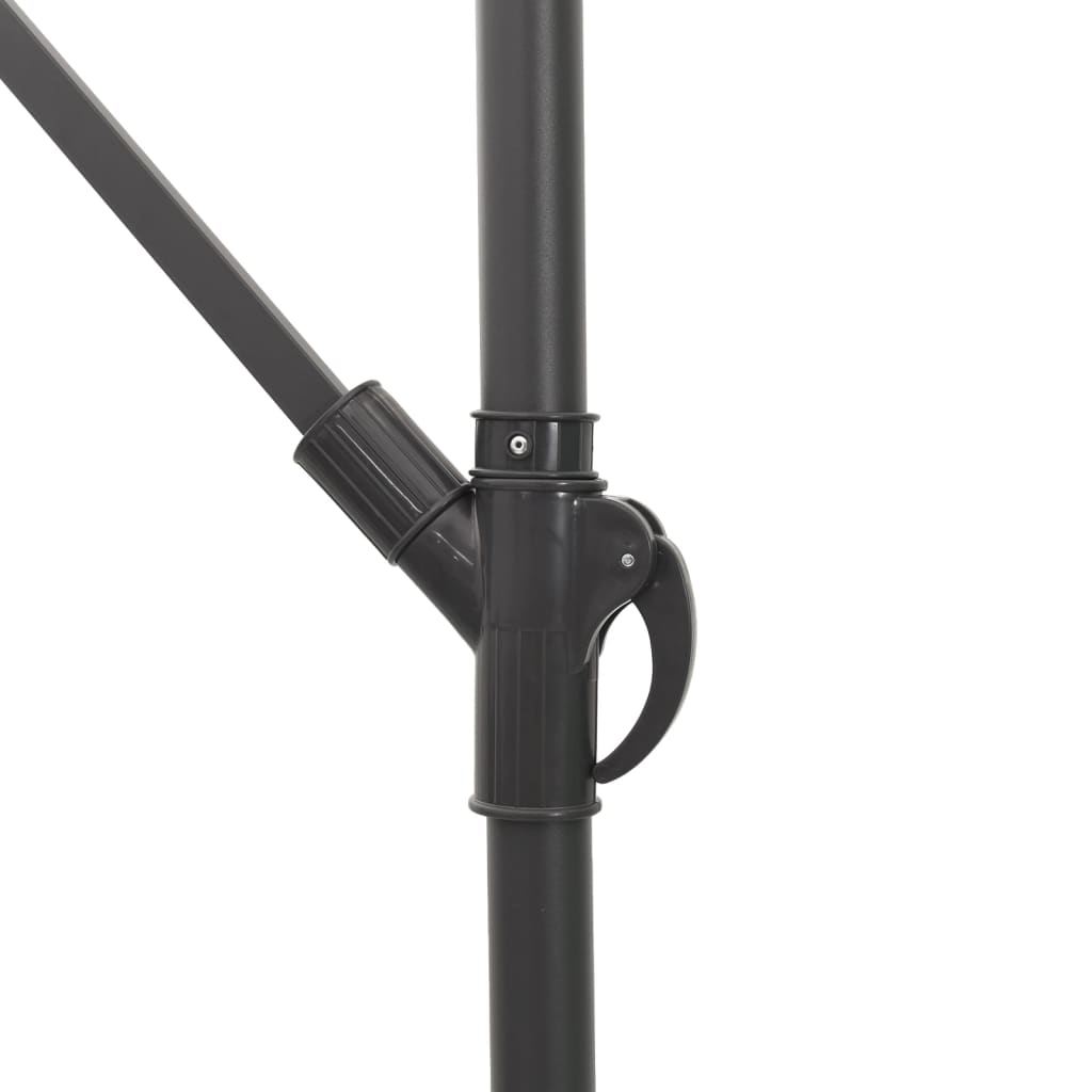 Vrtni suncobran s drvenim stupom zeleni 269x269x235 cm
