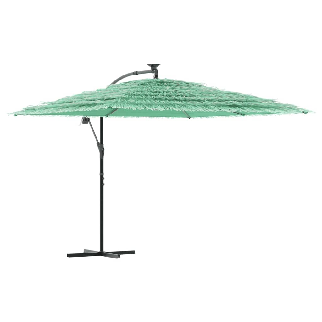 Vrtni suncobran s drvenim stupom zeleni 290x290x238 cm