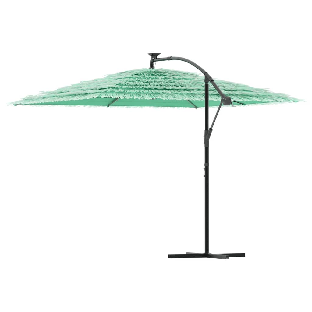 Vrtni suncobran s drvenim stupom zeleni 290x290x238 cm