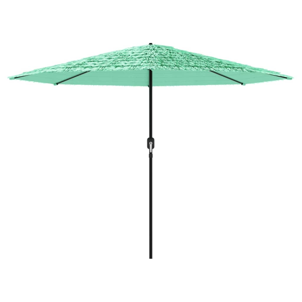 Vrtni suncobran s drvenim stupom zeleni 388x388x248 cm