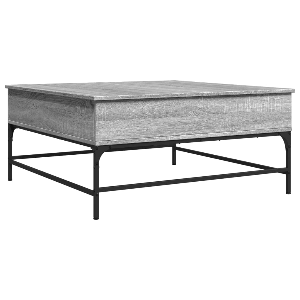Stolić za kavu siva boja hasta 95 x 95 x 45 cm od drva i metala