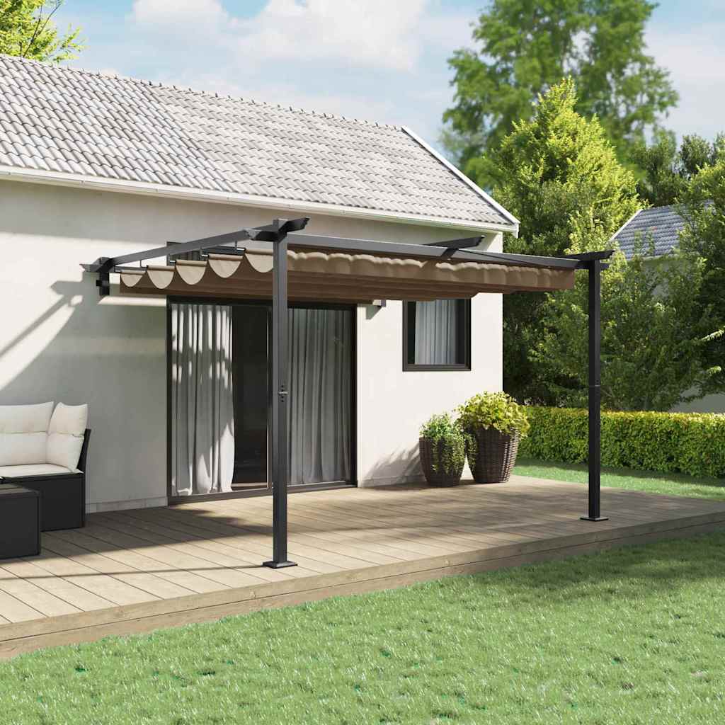 Gazebo Sivo-smeđa 300 x 300 x 200 cm Poliester