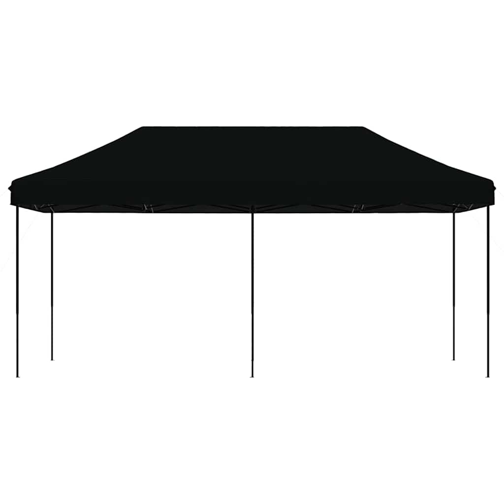 Sklopivi prigodni šator za zabave crni 580x292x315 cm