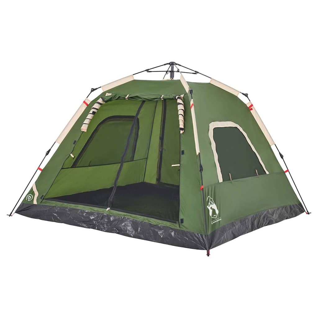 Kupolasti šator za kampiranje za 5 osoba zeleni brzo otpuštanje