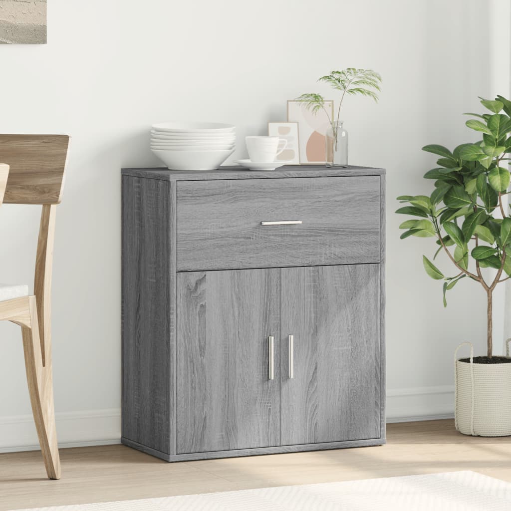 Komoda siva boja hrasta 60 x 31 x 70 cm od konstruiranog drva