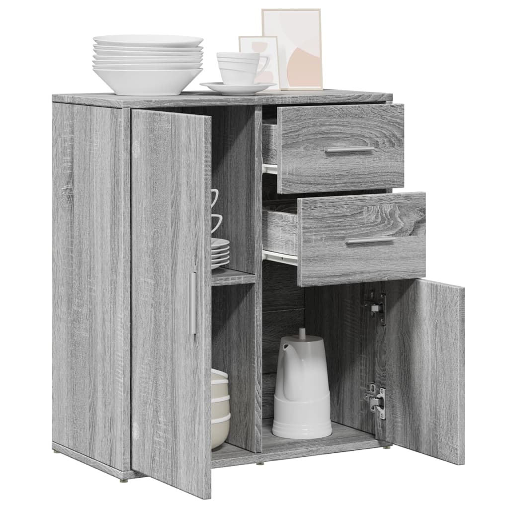 Komoda siva boja hrasta 60x31x70cm od konstruiranog drva