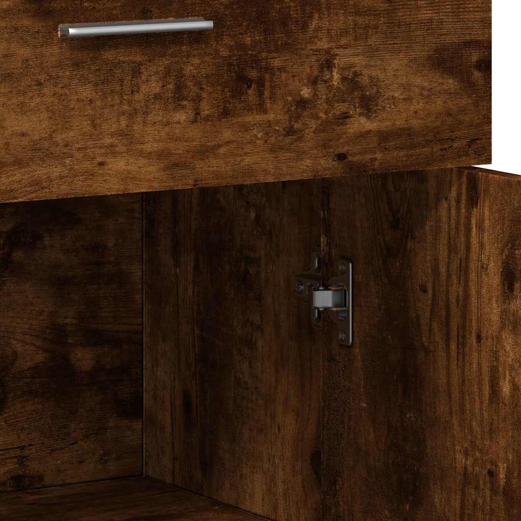 Komoda boja dimljenog hrasta 60x30x84 cm konstruirano drvo