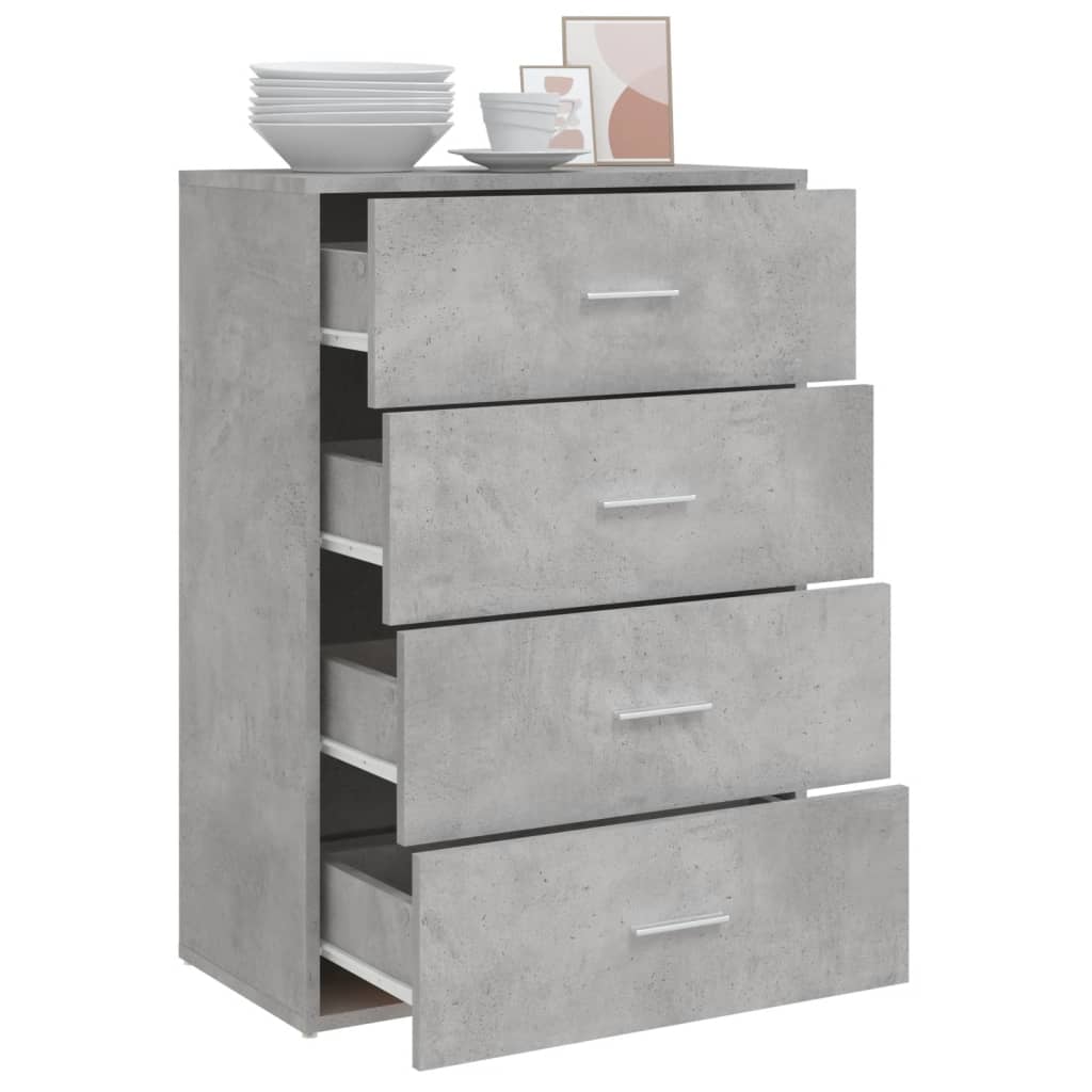 Komoda siva boja betona 60x31x84 cm od konstruiranog drva