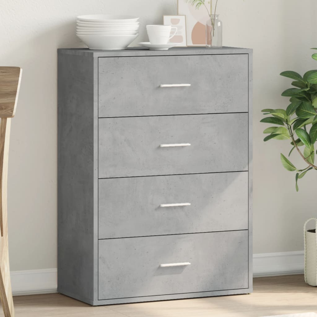 Komoda siva boja betona 60x31x84 cm od konstruiranog drva