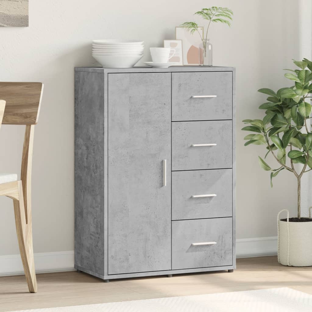 Komoda siva boja betona 60x31x84 cm od konstruiranog drva