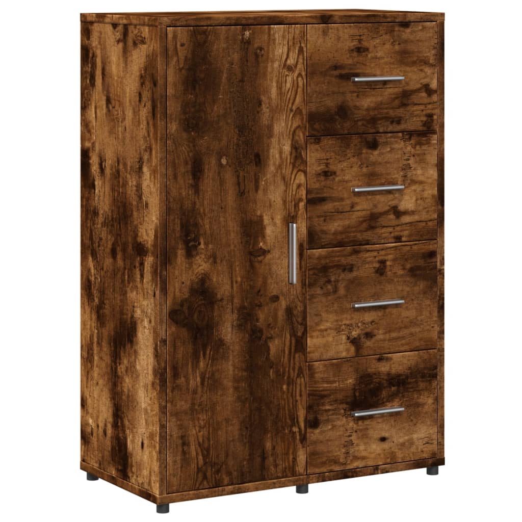 Komoda boja dimljenog hrasta 60x31x84 cm konstruirano drvo Smeđa