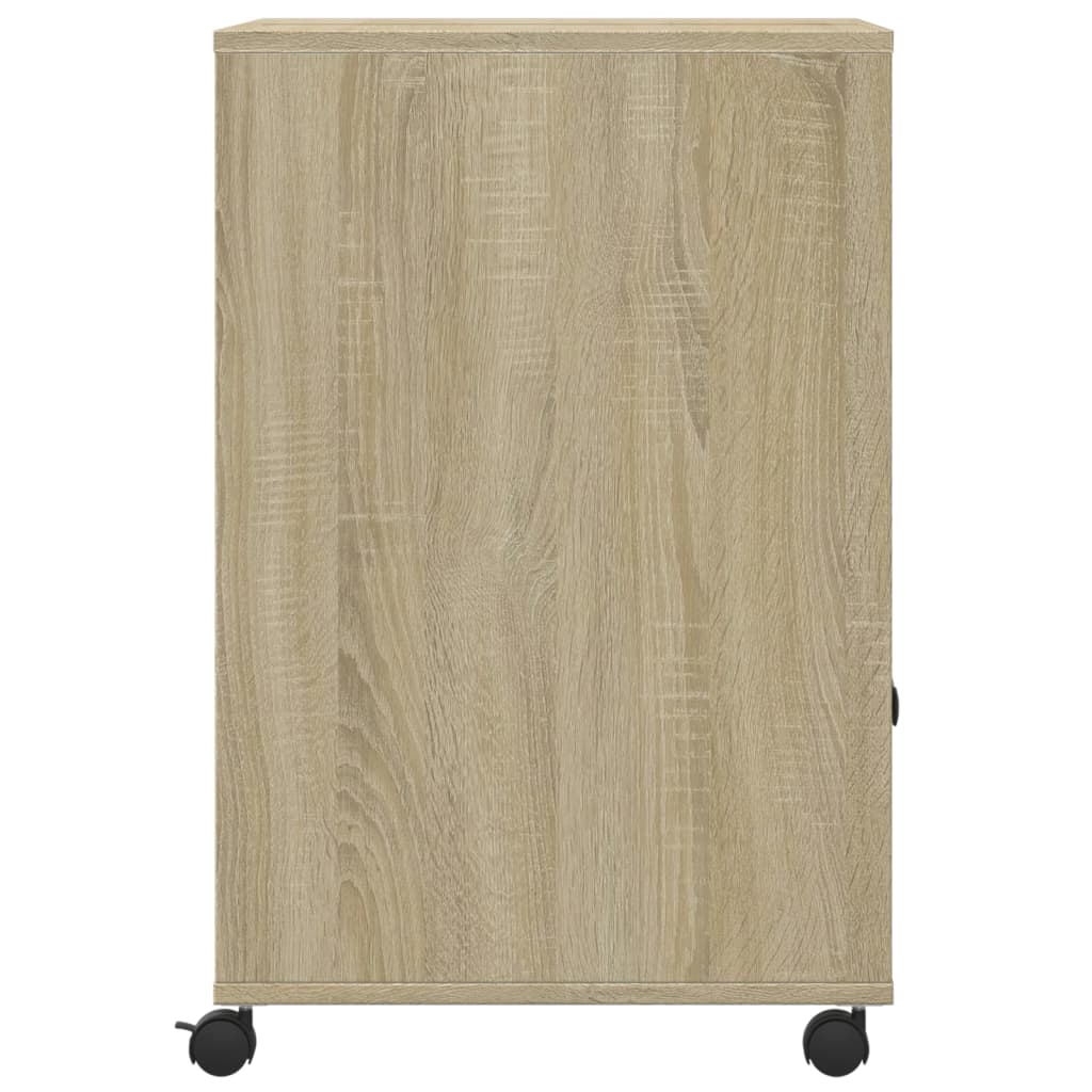 Stalak za pisač s kotačima boja hrasta sonome 60 x 48 x 74 cm