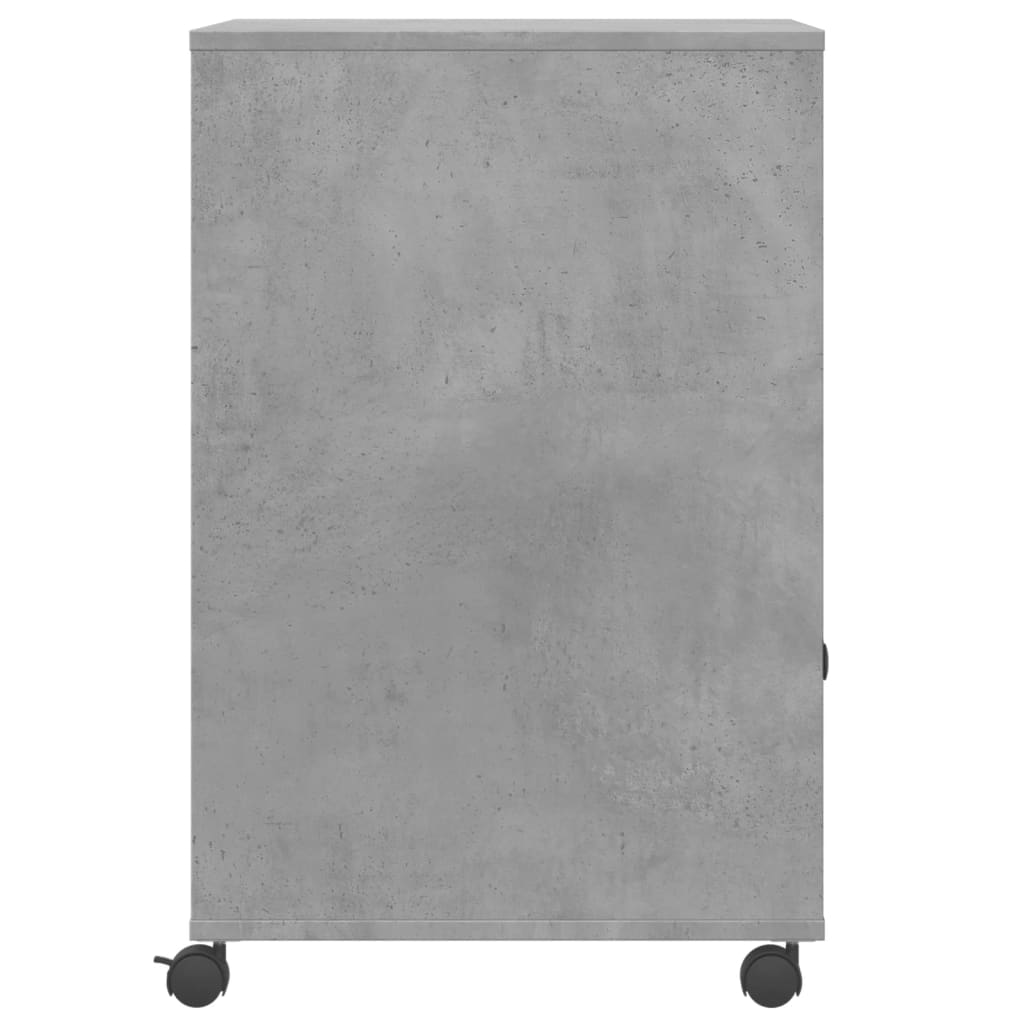 Stalak za pisač s kotačima betonska siva 60 x 48 x 74 cm