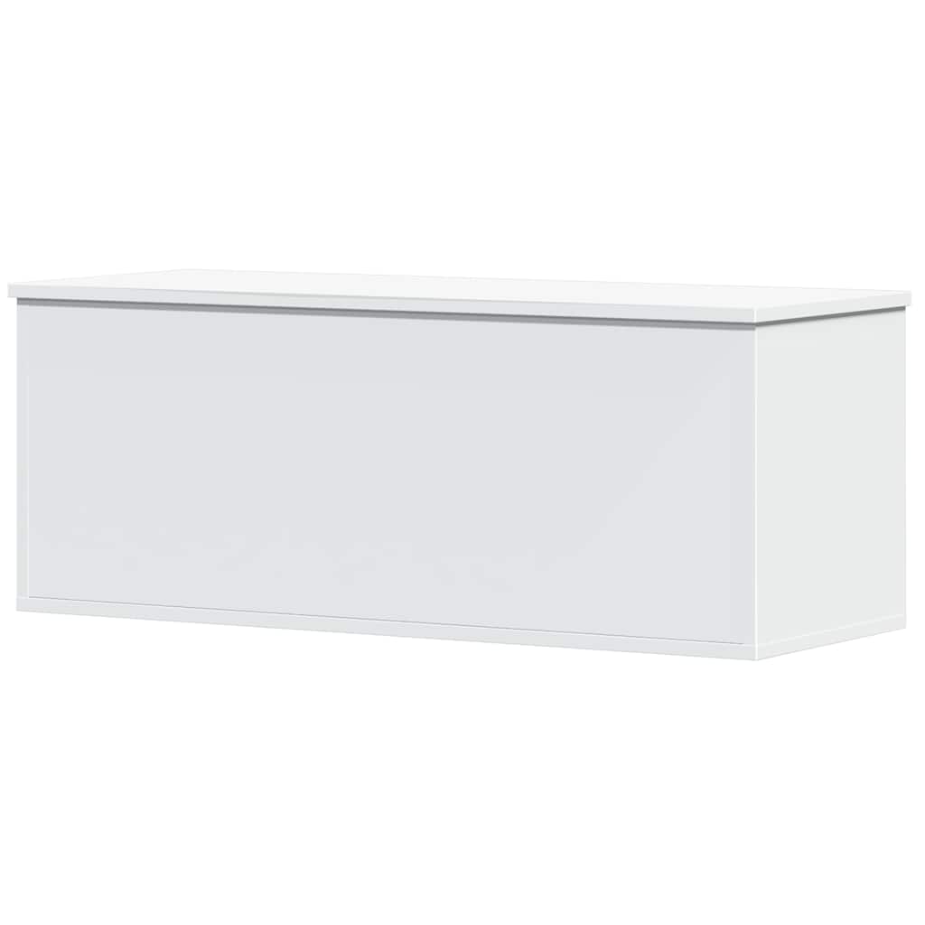 Kutija za pohranu bijela 90 x 35 x 35 cm od konstruiranog drva