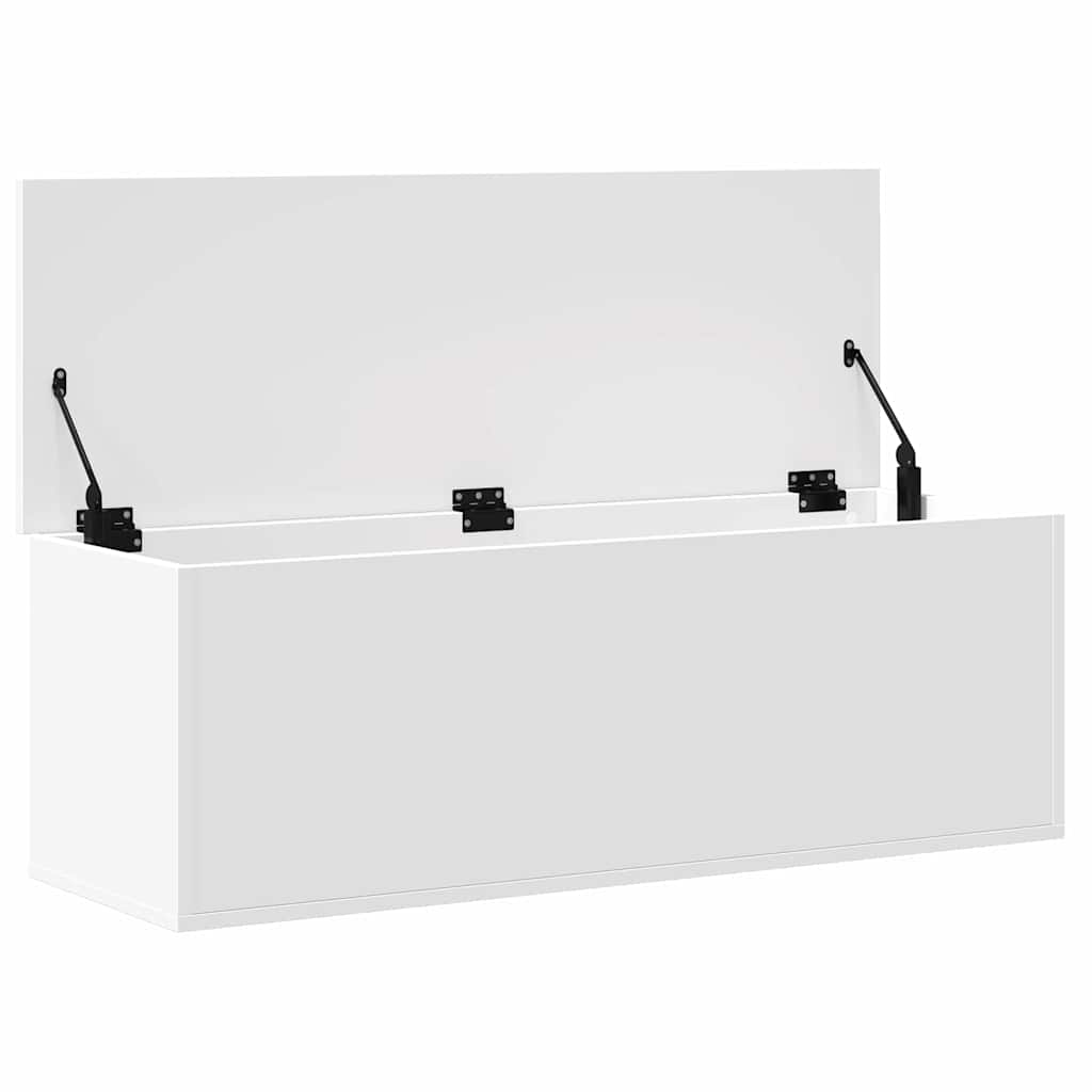 Kutija za pohranu bijela 102 x 35 x 35 cm od konstruiranog drva
