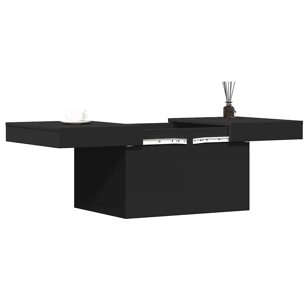 Stolić za kavu crni 100 x 55 x 40 cm od konstruiranog drva