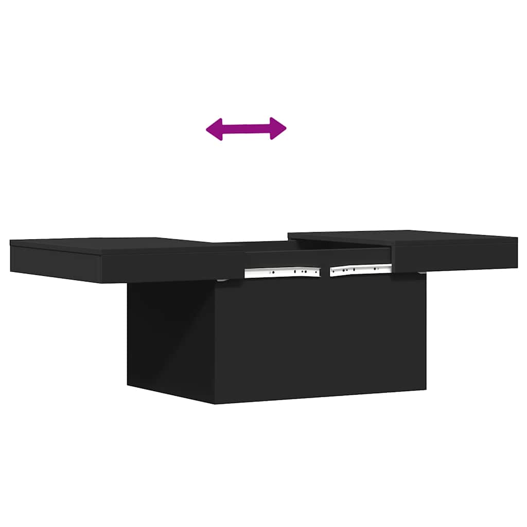 Stolić za kavu crni 100 x 55 x 40 cm od konstruiranog drva