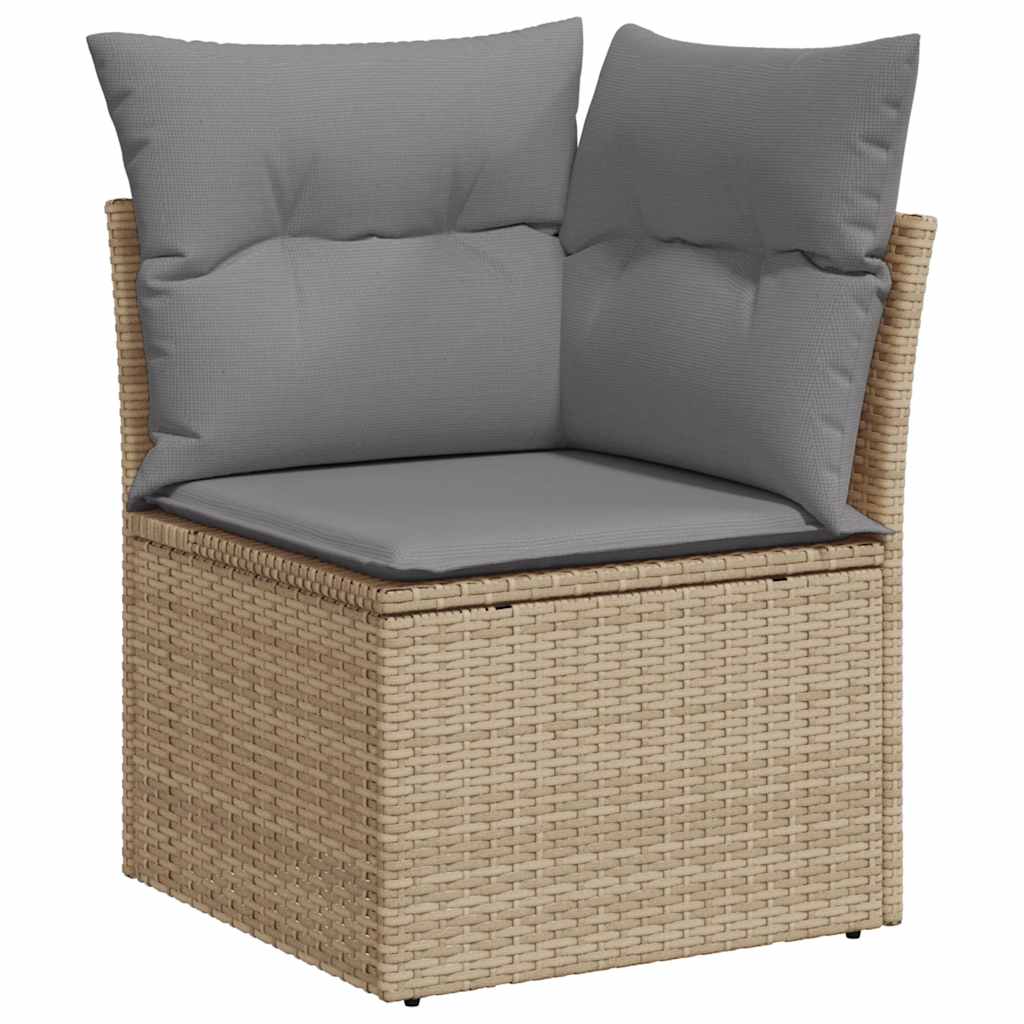 7-dijelni set vrtnih sofa od poliratana s jastucima bež