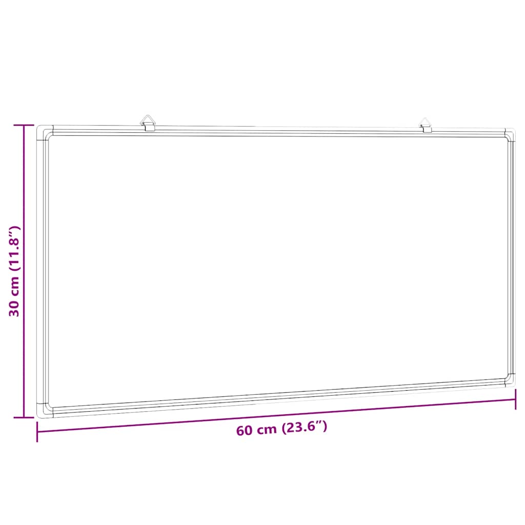 Magnetna ploča bijela 60 x 30 x 1,7 cm aluminijska