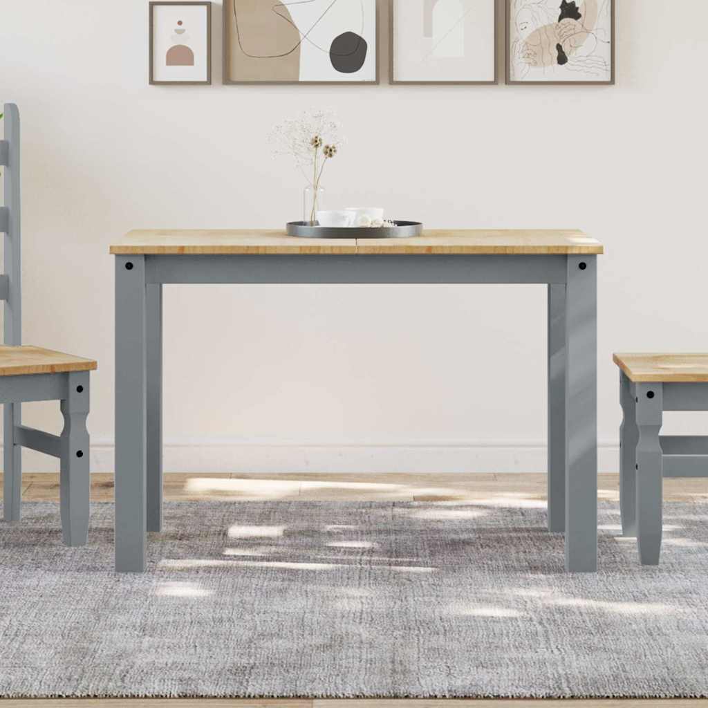 Blagovaonski stol PANAMA sivi 112x60x75 cm od masivne borovine
